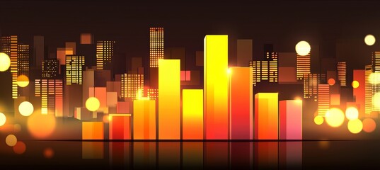 Investment in finance, illustrated by an ascending bar graph and a trading volume chart within the market