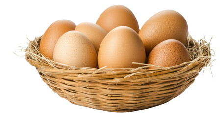 PNG Easter eggs in a basket food natural organic.