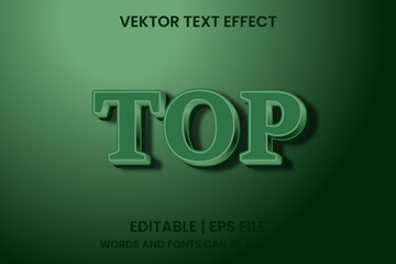 Editable top-
effect text
