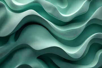 Obraz premium Entire frame filled with abstract futuristic green waves