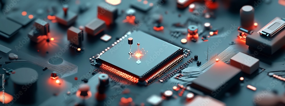 Poster an image depicting the intricate circuitry and components of a quantum computer showcasing its abili