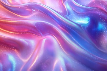 Obraz premium Colorful psychedelic abstract with pastel color waves as the background