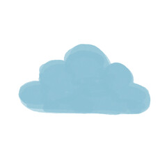 Weathers icon of cloudy in watercolor painting 