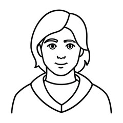 person line art vector illustration on white