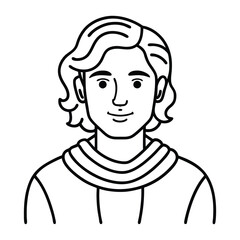 person line art vector illustration on white