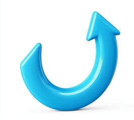 Upward blue arrow icon - A sign of success, business growth, and economic profit