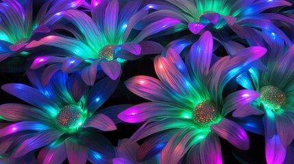 Luminous LED Flowers Vibrant Night Bloom Display
