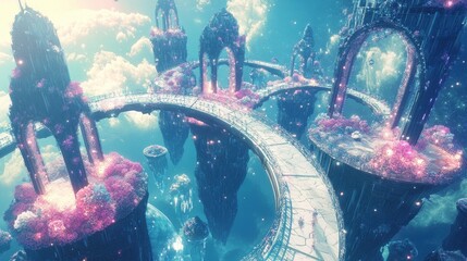 A Floating City Among Clouds and Stars