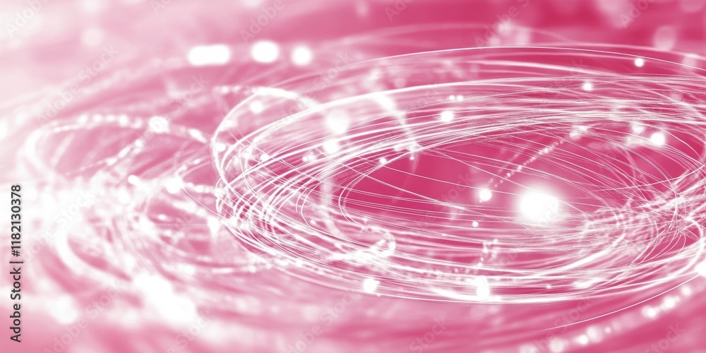 Wall mural abstract pink light swirls: ethereal motion background for modern design and creative projects.