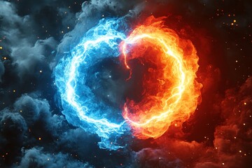 A conceptual depiction of quantum light particles engaging in dynamic interactions