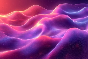 Obraz premium A smooth purple background with gentle wave-like curves flowing