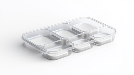 Clear Plastic Food Storage Container with Dividers