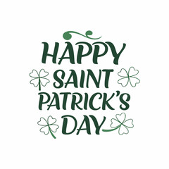 Obraz premium Happy St. Patrick's Day, text