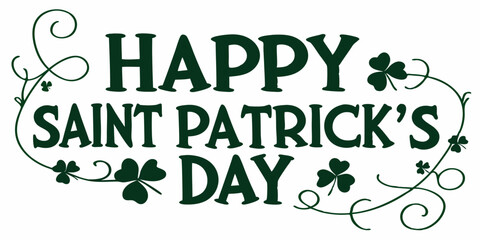 Obraz premium Happy St. Patrick's Day, text
