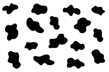 Cow texture repeated design background pattern backdrop Wallpaper. Seamless black and white cow print pattern vector 