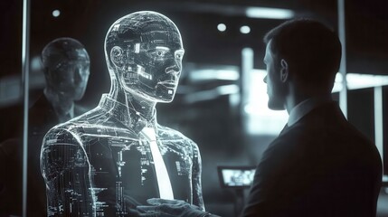 X-ray image of a human skull and hand, symbolizes the intricate framework of human existence, a powerful concept for businesses 