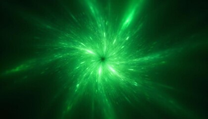 Fototapeta premium Emerald Green Energy Burst: A Dynamic Abstract Artwork