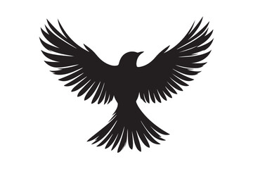Majestic Flying Bird Silhouette Logo Design