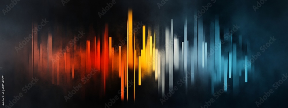 Poster vibrant and dynamic depicting the visual representation of the frequency of occurrence of different 