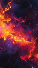 Fototapeta premium Dynamic fiery gradient design abstract art digital illustration vibrant color palette energetic mood