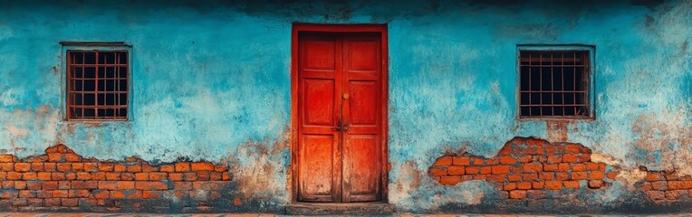 A textured rustic brick wall providing warmth and character, perfect for use as a backdrop in rustic or industrial-themed projects.