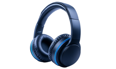 Audio equipment with blue accents