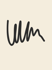 hand-drawn curly line doodle