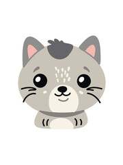 Naklejka premium charming baby cat illustration