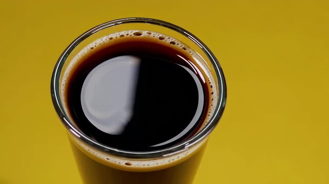 Transparent Glass Cup with Coffee