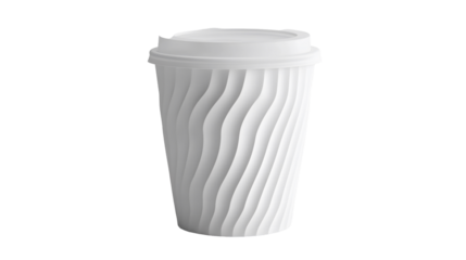 Generic coffee cup with lid on dark background