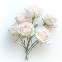 Fototapeta premium soft rose bouquet with romantic minimalist vibe, perfect for any occasion