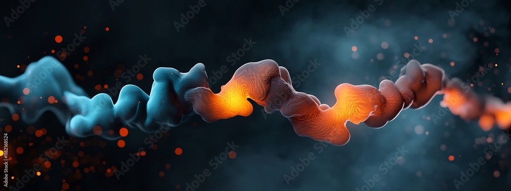 Poster mesmerizing wave packet interference patterns generating dynamic and vibrant frequency visualization