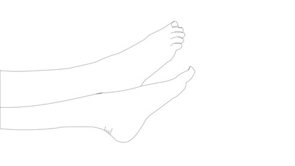 Illustration of a woman's bare feet