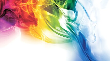 Abstract Colorful Smoke Swirls Design