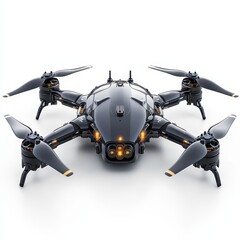 High-Tech Drone with Advanced Features in Action