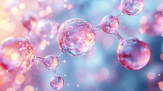 A dynamic illustration that captures the interaction of propylene glycol molecules with other compounds, providing a clear view of their chemical interactions