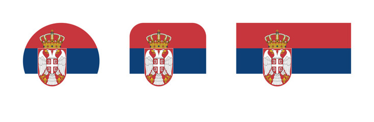 Serbia flag icon set