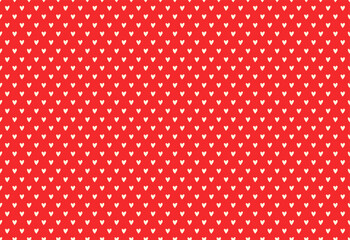 Seamless pattern with hearts like polka dot style. Retro abstract groovy background. Pink funky vector wallpaper for Valentine day. Girly lovely design. © kokoshka