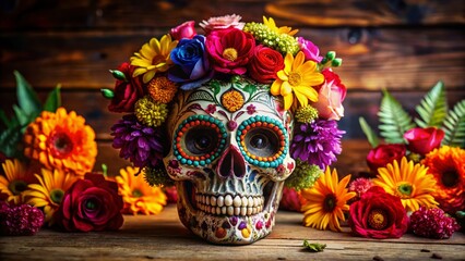 Sugar Skull Floral Dia de los Muertos Photography
