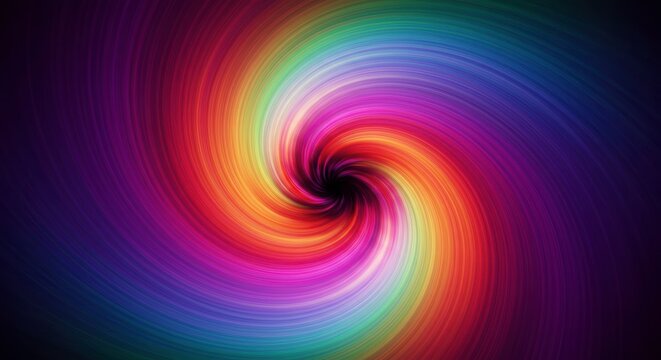 Rainbow Vortex: An abstract image featuring a vibrant, swirling vortex of rainbow colors, creating a hypnotic and mesmerizing visual effect. The colors blend seamlessly.