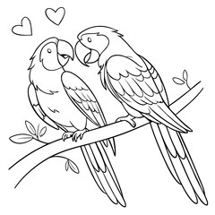  Macaw Pair in Harmony