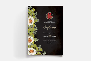 Obraz premium floral bridal shower invitation templates