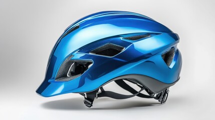 Sleek Blue Bicycle Helmet for Safety and Style