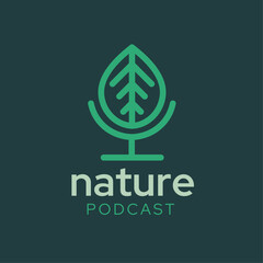 Nature podcast logo template