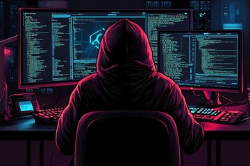 Cybersecurity specialist tracking a hacker