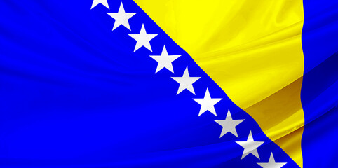 Bosnia and Herzegovina flag for national Day or Independence Day of Bosnia and Herzegovina