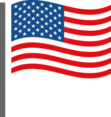 Waving American flag illustration