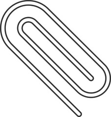 Minimalist paperclip outline icon
