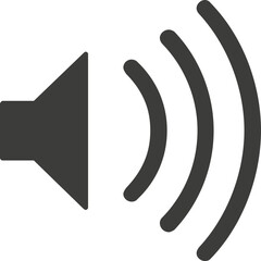 Speaker volume icon with sound waves