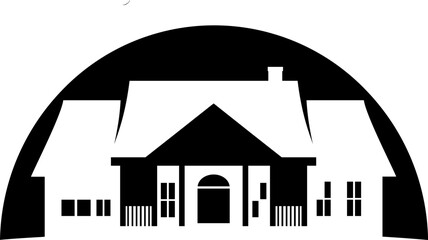 silhouette of a house